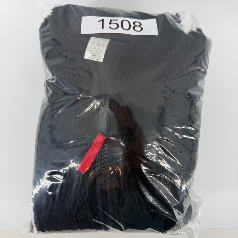 Topo Designs Sherpa Fleece Jacket Full Zip Reversible Black Red Crop Women's M - Picture 14 of 14